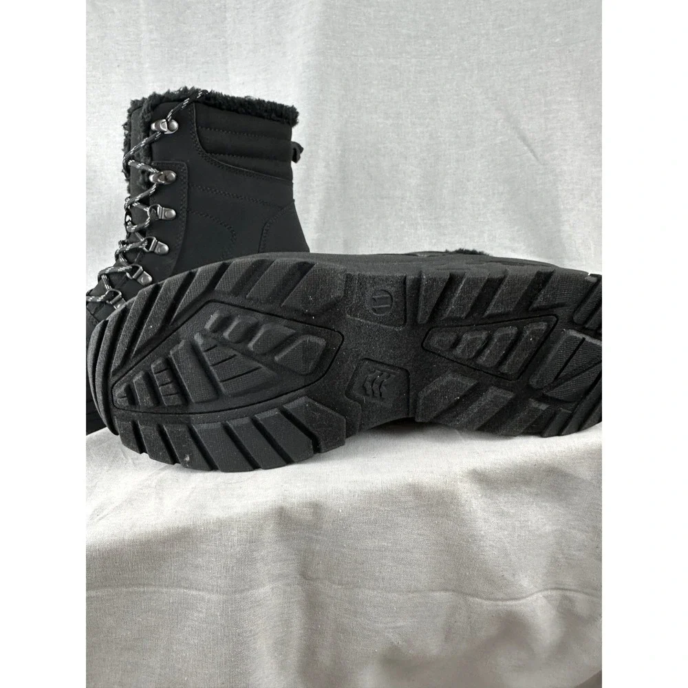 All in‎ Motion Mens Black Winter Snow Boots Thermolite EcoMade Insulated Size 11